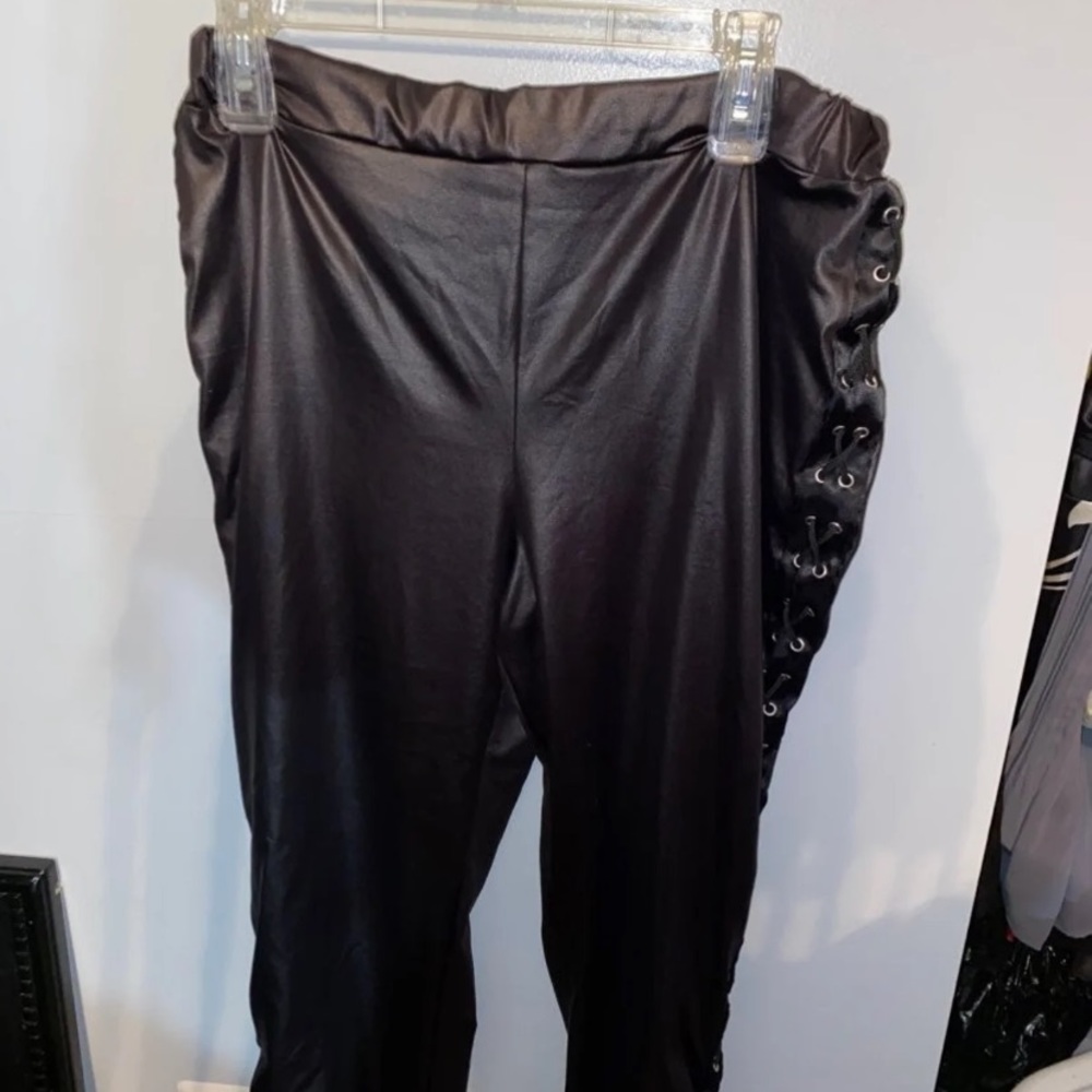 PLT faux leather pants